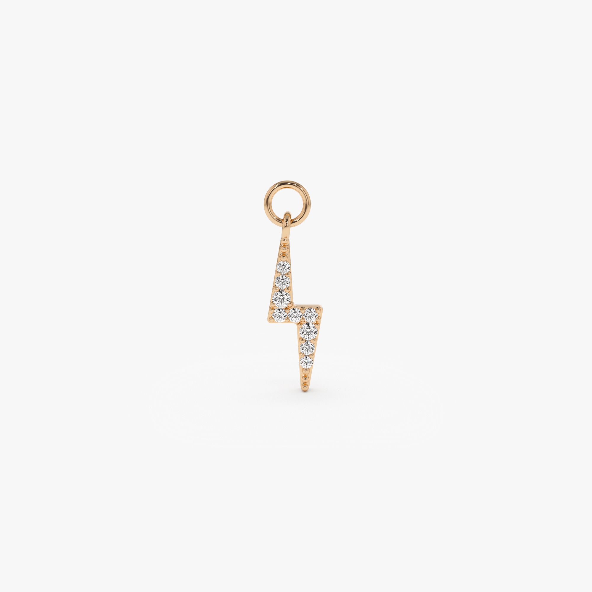 Diamond Lightning Hoop Charm