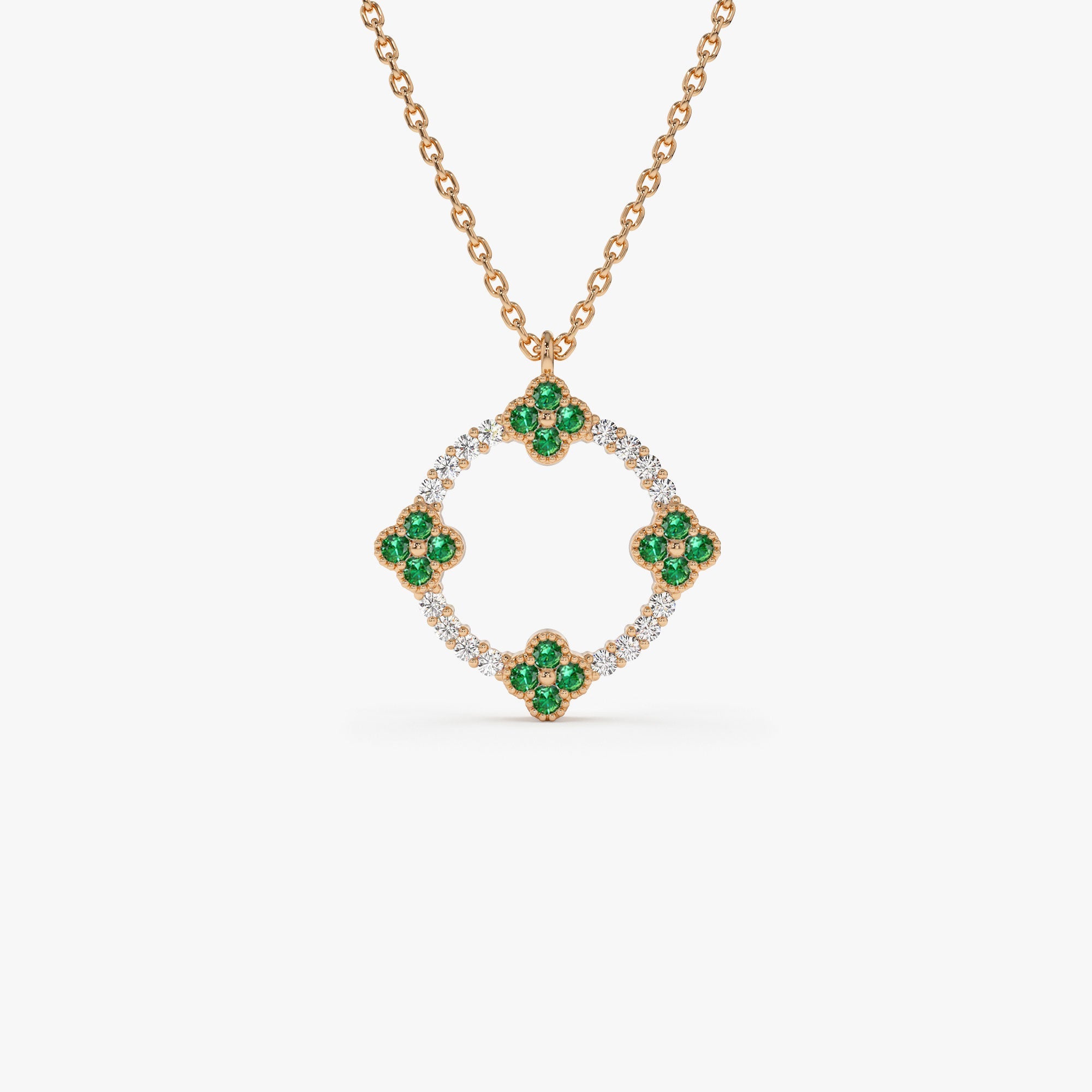 Emerald Clover Necklace