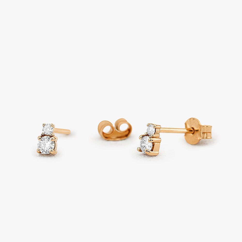 Double Diamond Studs