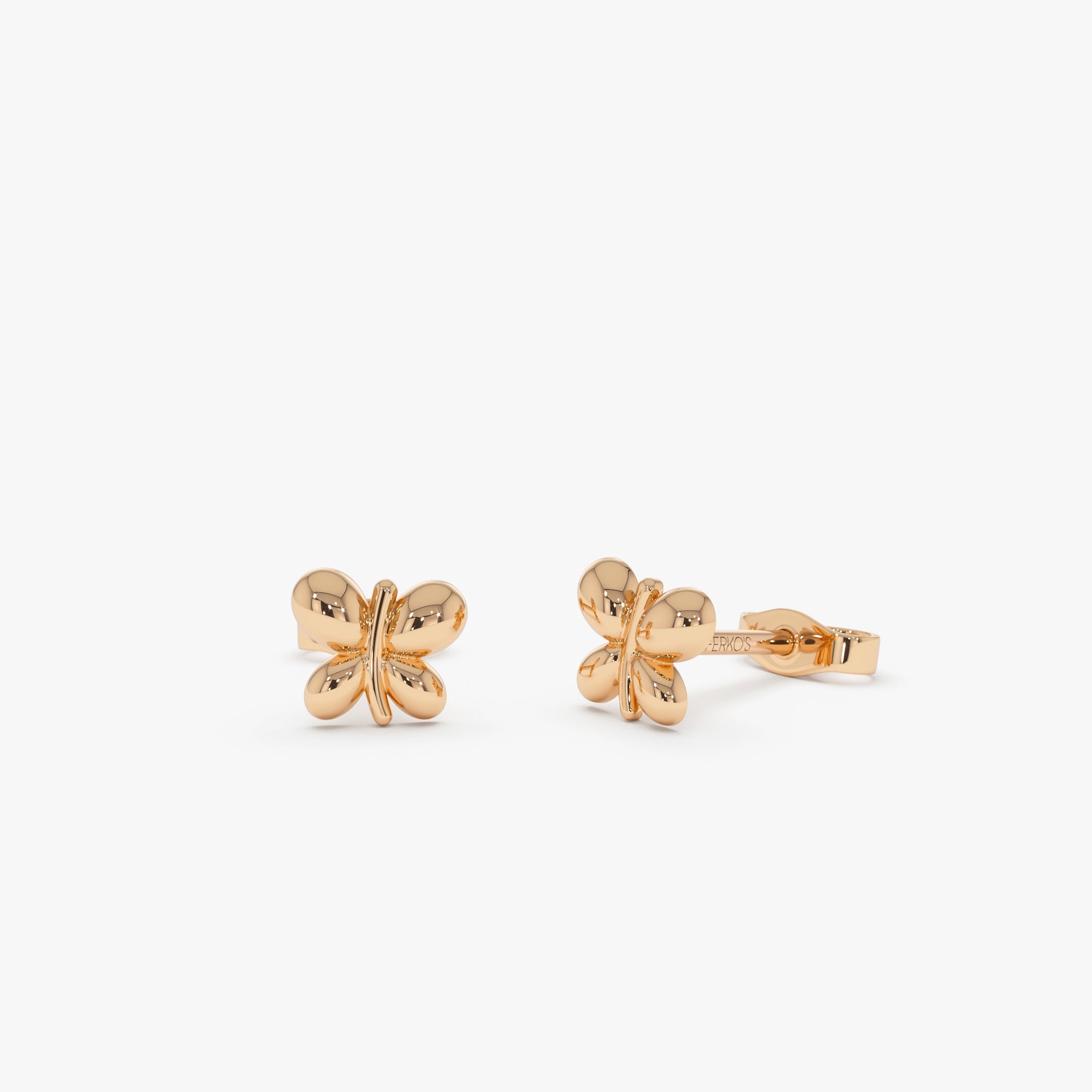 Bubble Butterfly Stud Earrings
