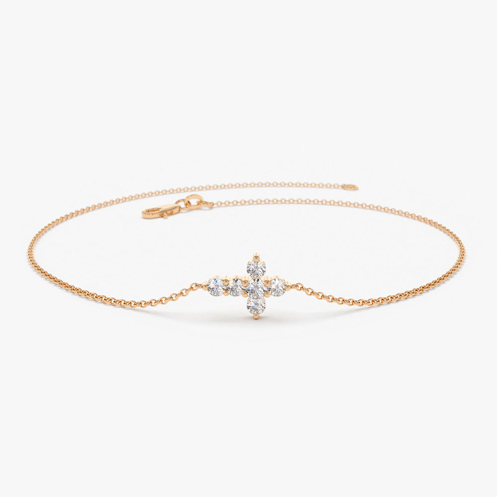Diamond Cross Bracelet