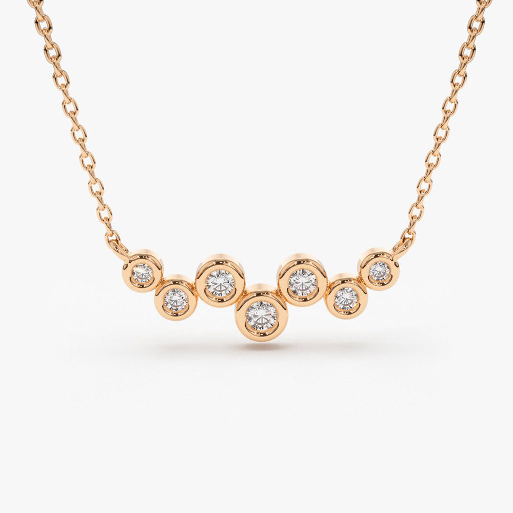 Floating Diamond Bubble Necklace