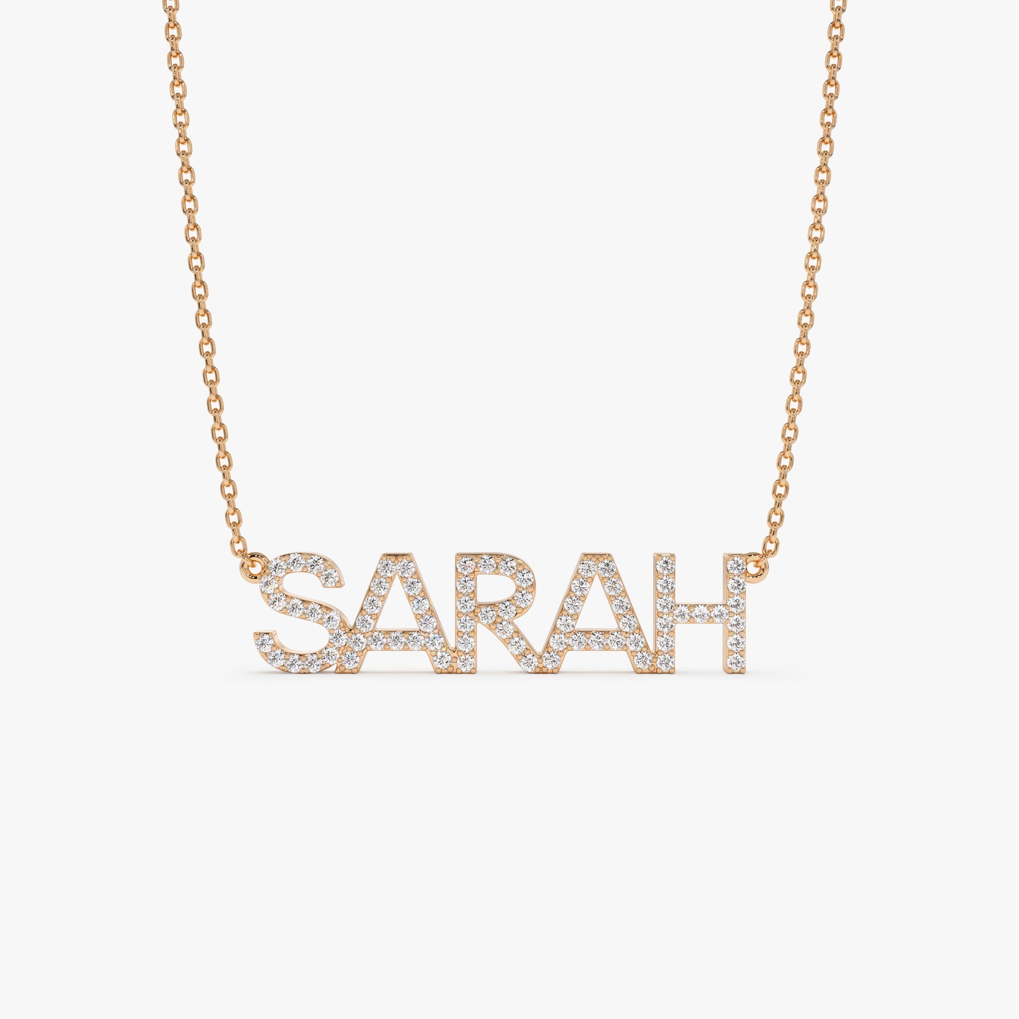 Dainty Layering Diamond Name Necklace