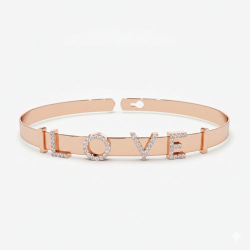 5MM Sliding Diamond Initials Bangle