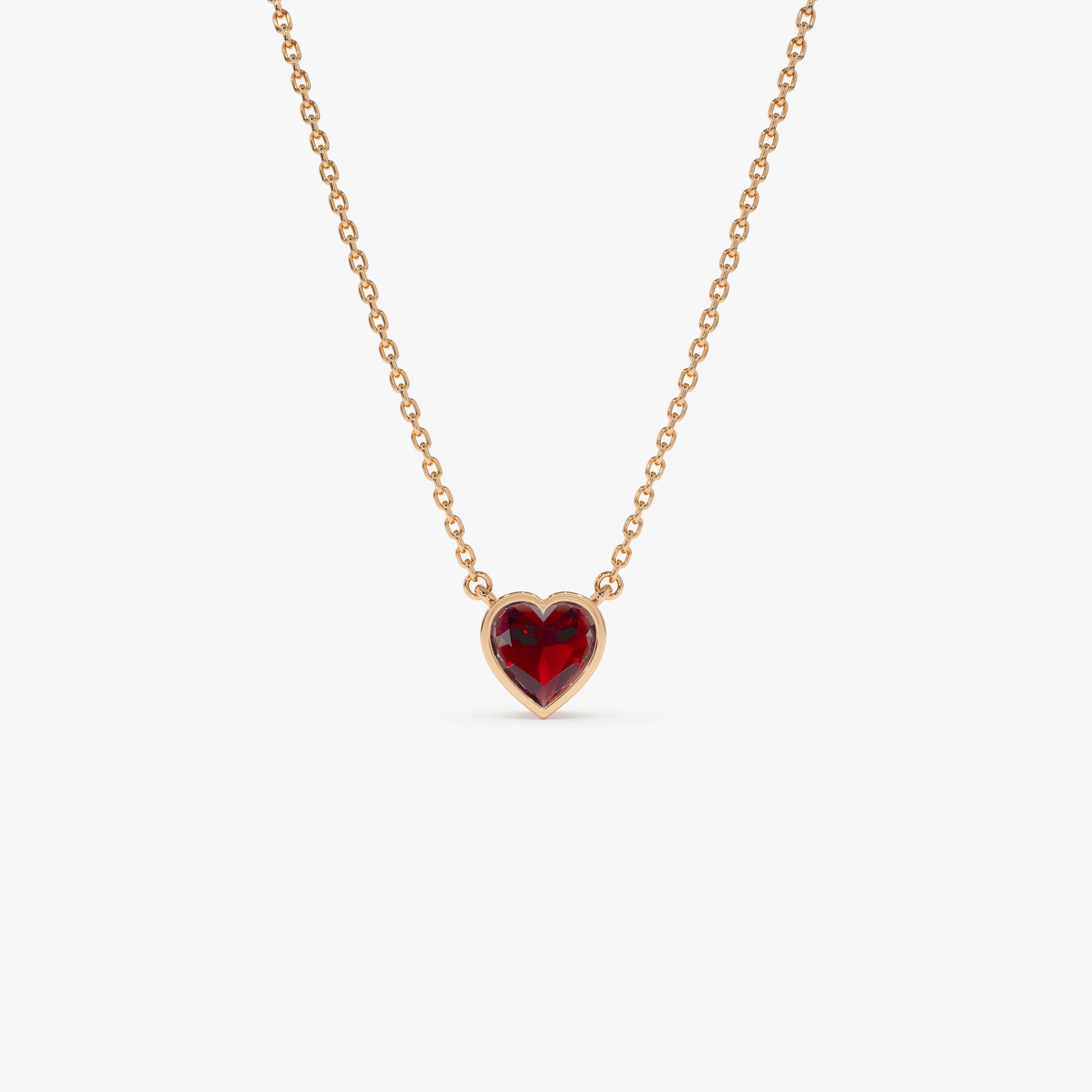 Heart Shaped Garnet Layering Necklace