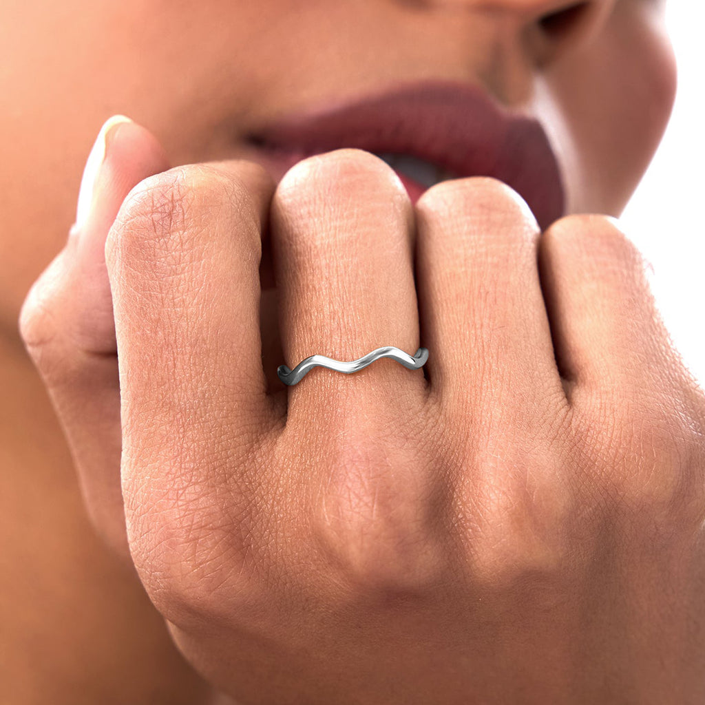 Minimalist Wave Ring