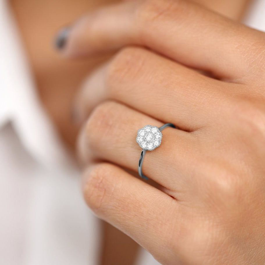Floral Diamond Ring