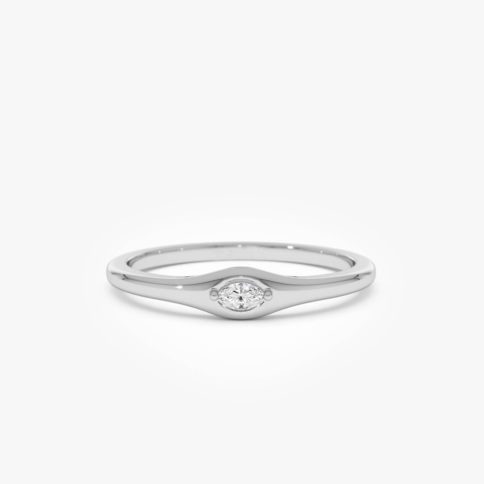 Marquise Diamond Stacking Ring