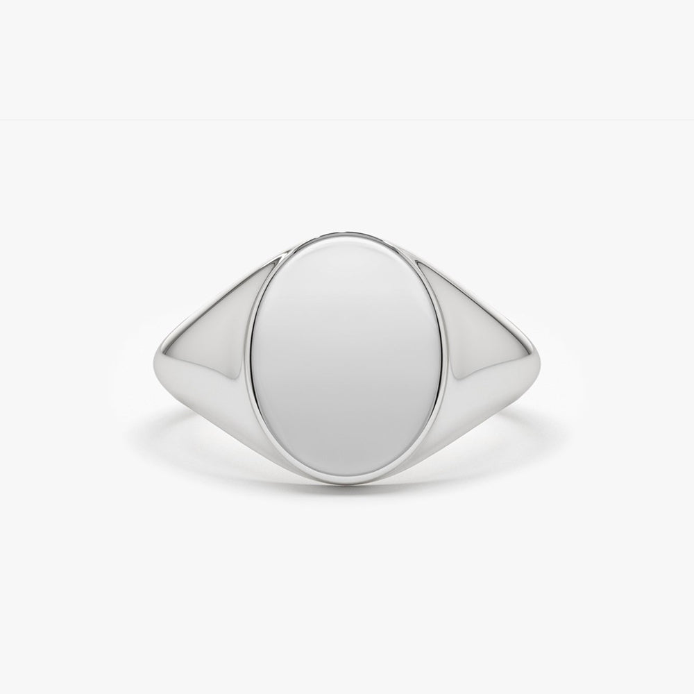 Engravable Oval Signet Ring