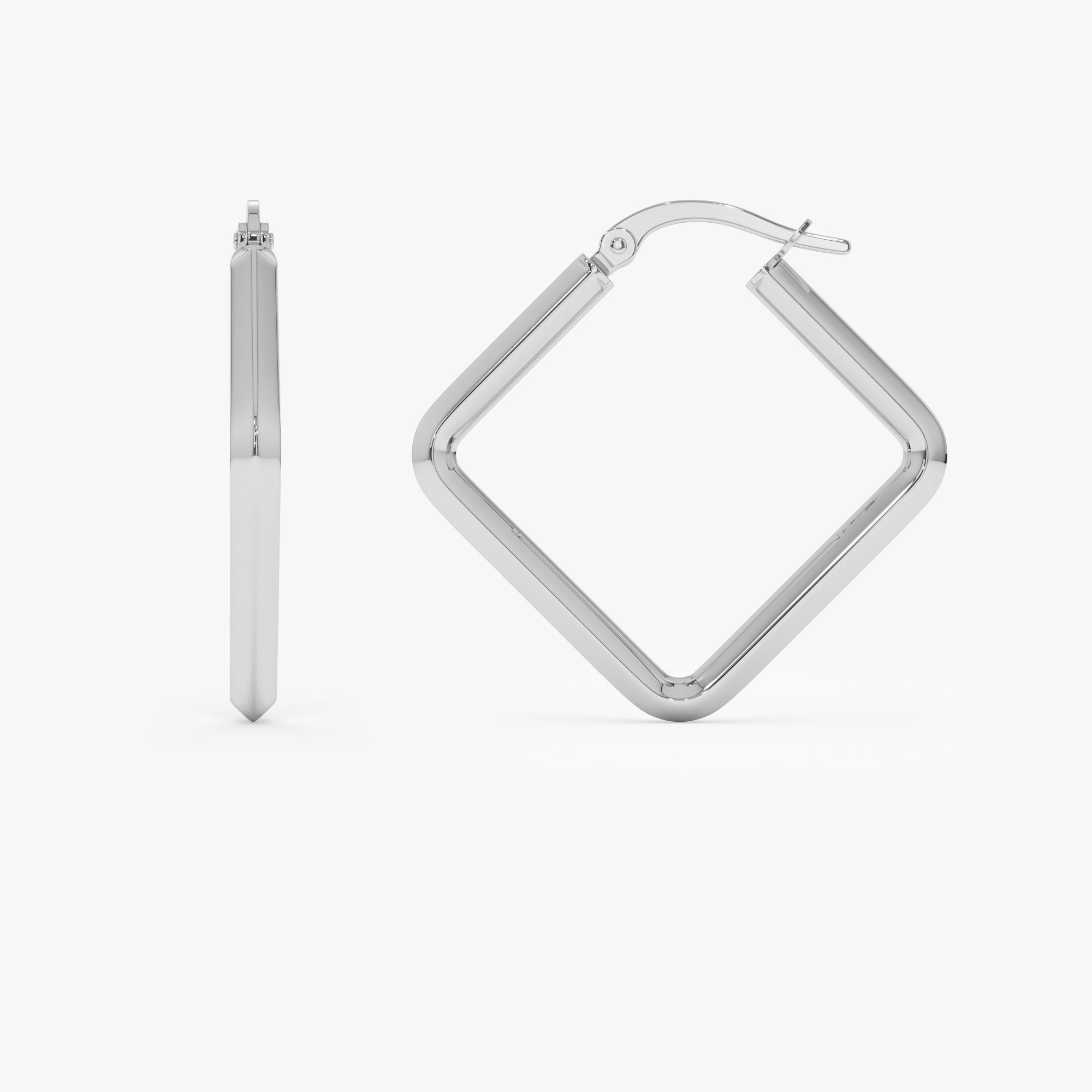 Geometric Shaped  Square Hoop Earrings