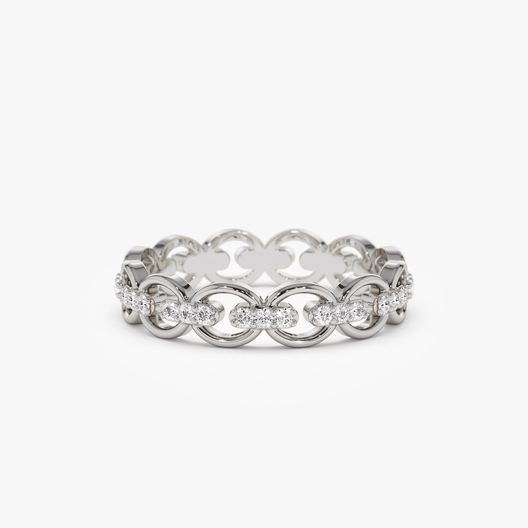 Full Eternity Diamond Link Ring