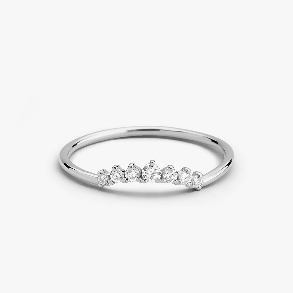 Curved Diamond Ring
