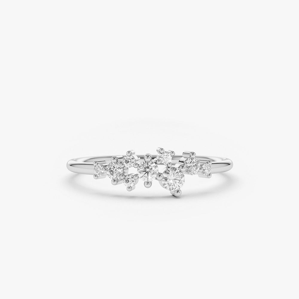 Diamond Cluster Ring