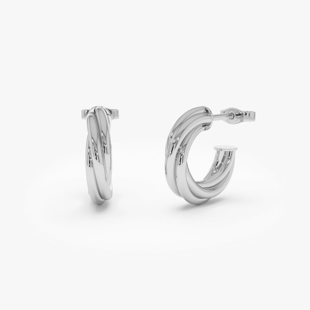 Bold Twisted Curve Earrings