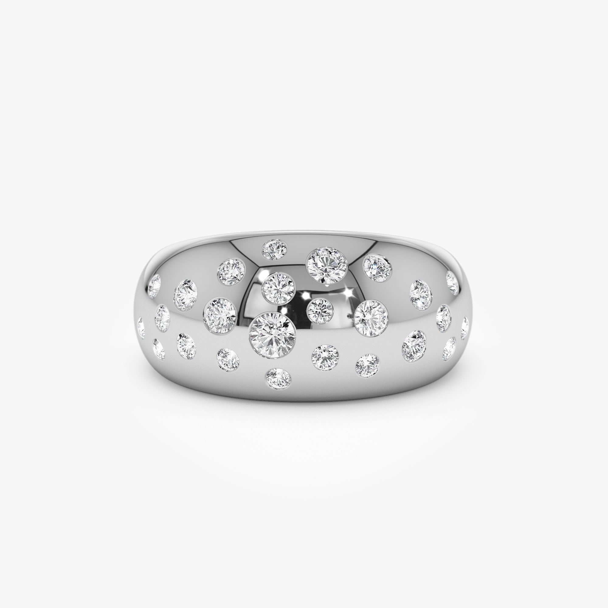 Flush Setting Cluster Dome Ring