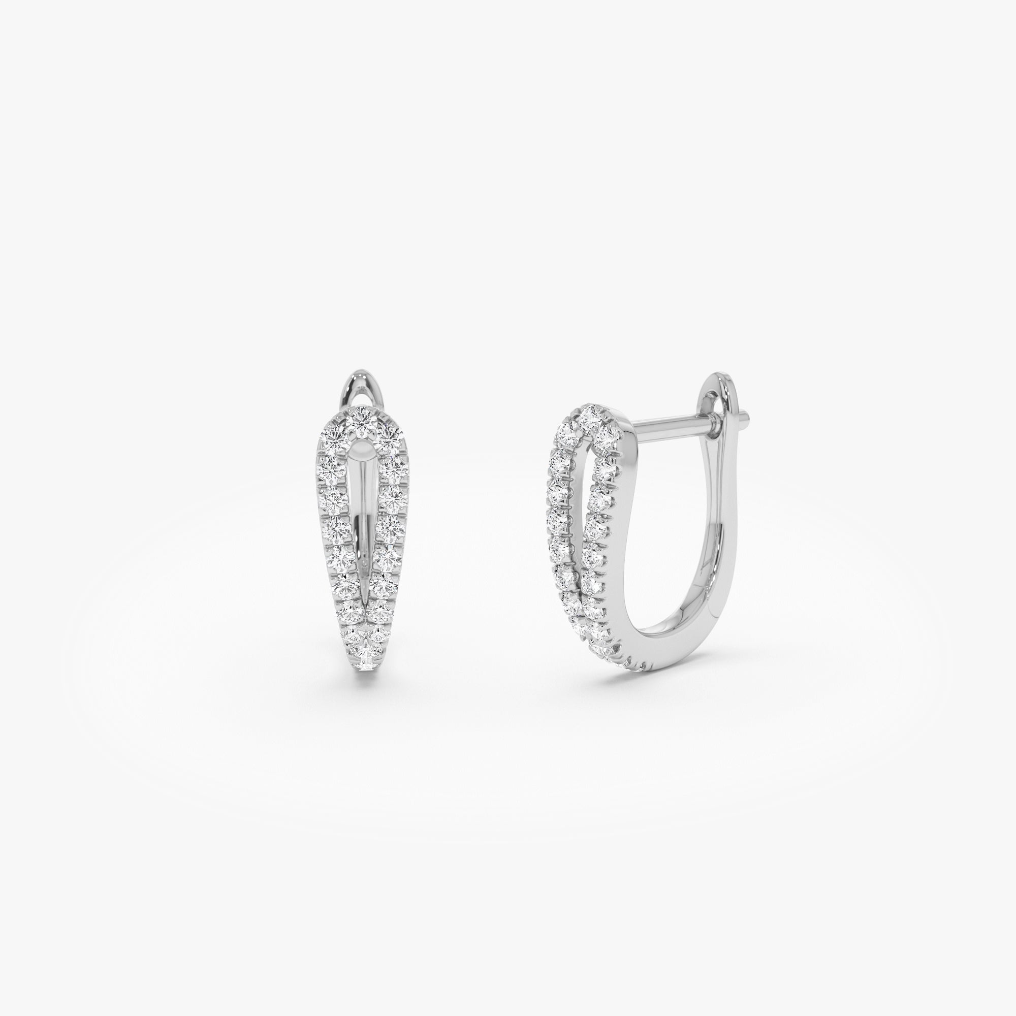 Double Mini Diamond Hoop Earrings