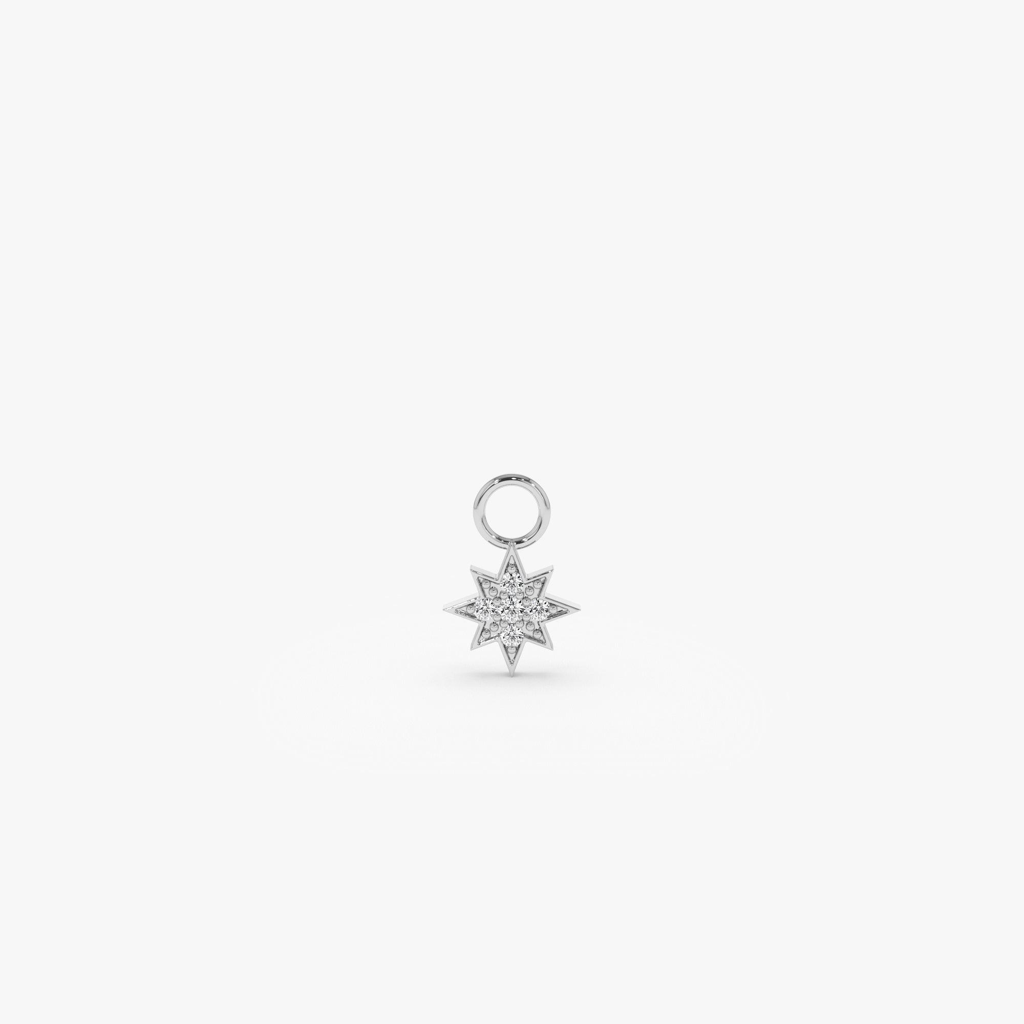 Diamond Star Hoop Charm