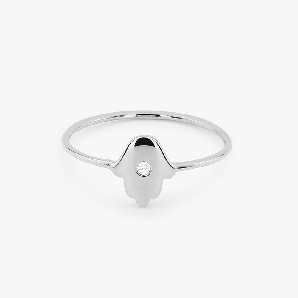 Diamond Hamsa Ring