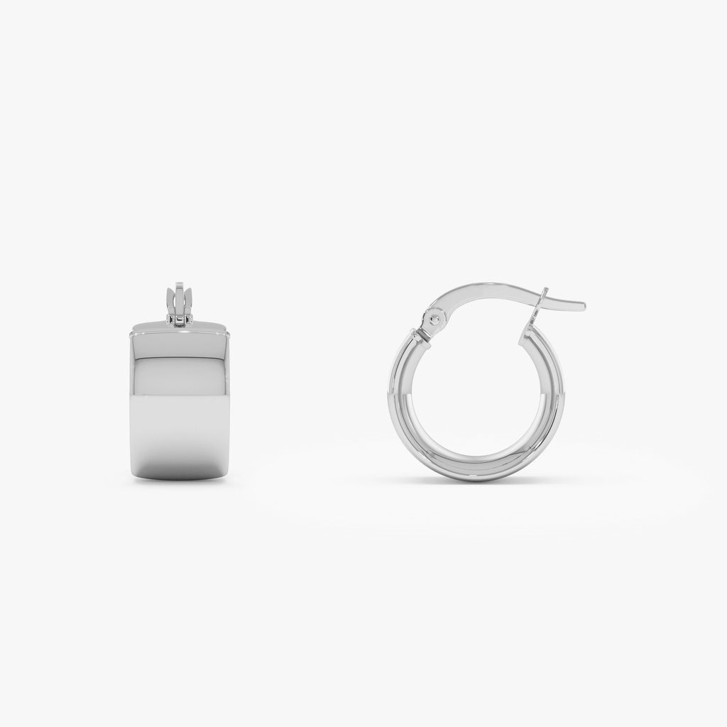 8MM Wide Hoop Earrings