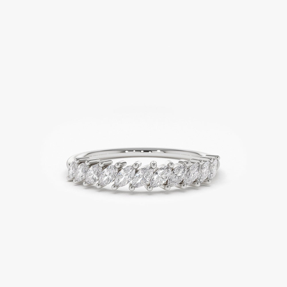Domino Marquise Wedding Band