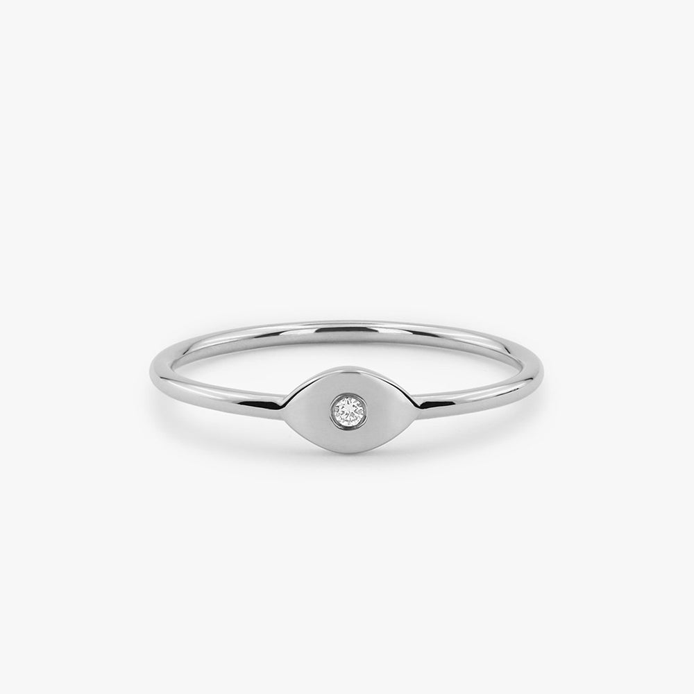 Evil Eye Diamond Ring