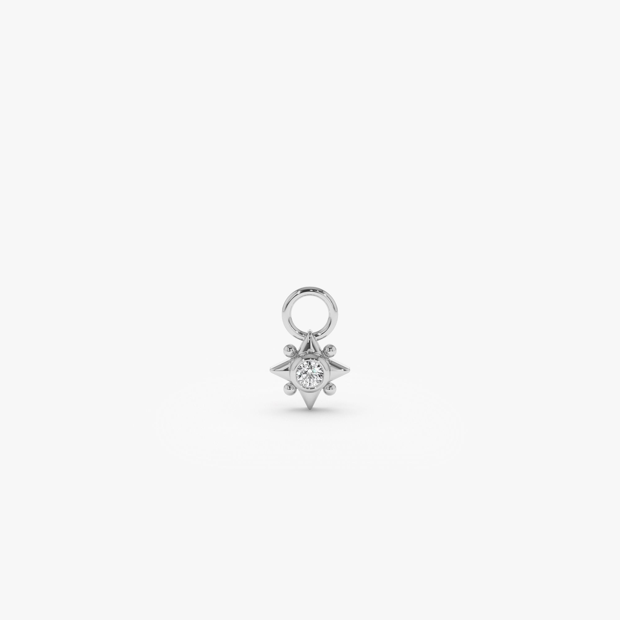 Diamond Starburst Hoop Charm