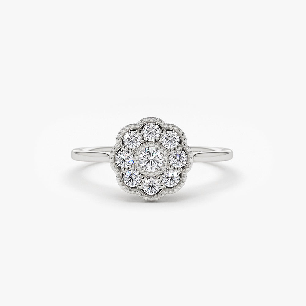 Floral Diamond Ring