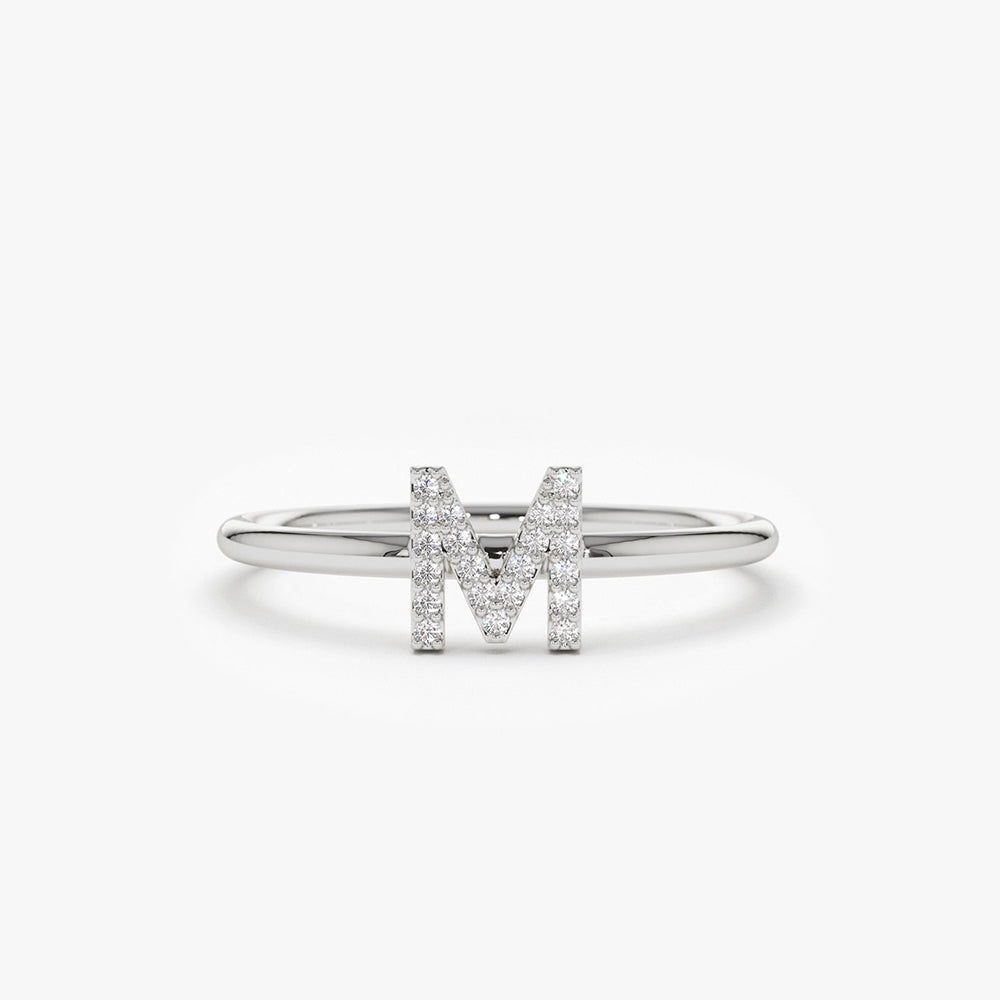 Diamond Initial Ring