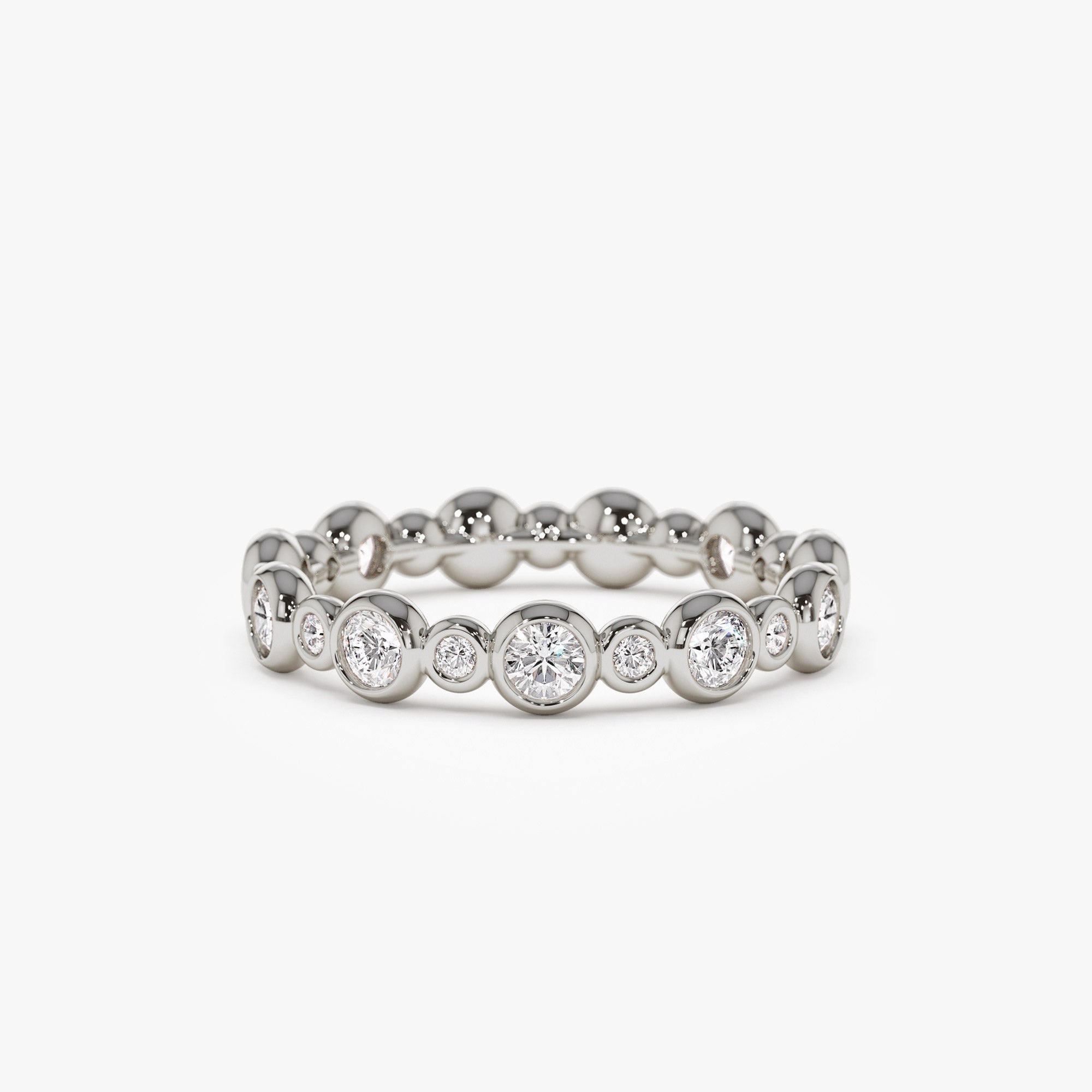 Bubble Diamond 3/4 Eternity Wedding Ring