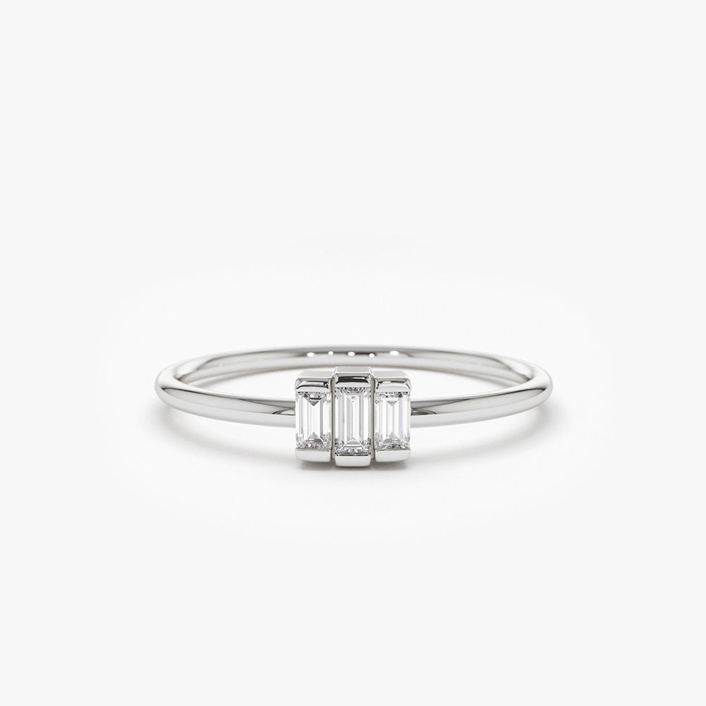 Baguette Trio Diamond Ring