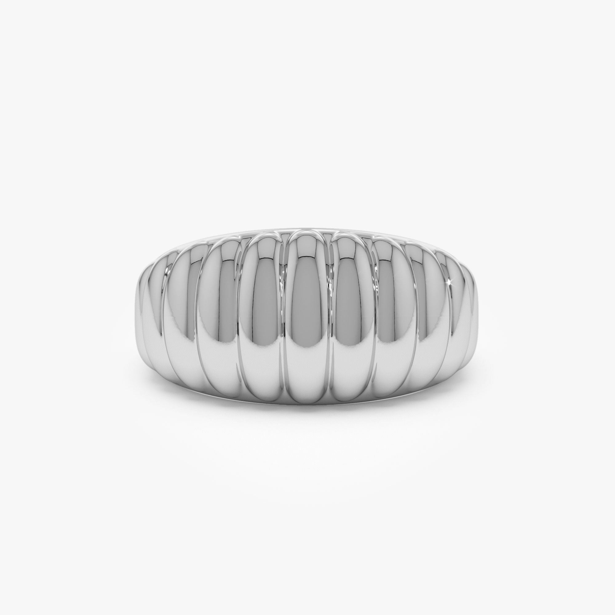 Chunky Ribbed Statement Ring