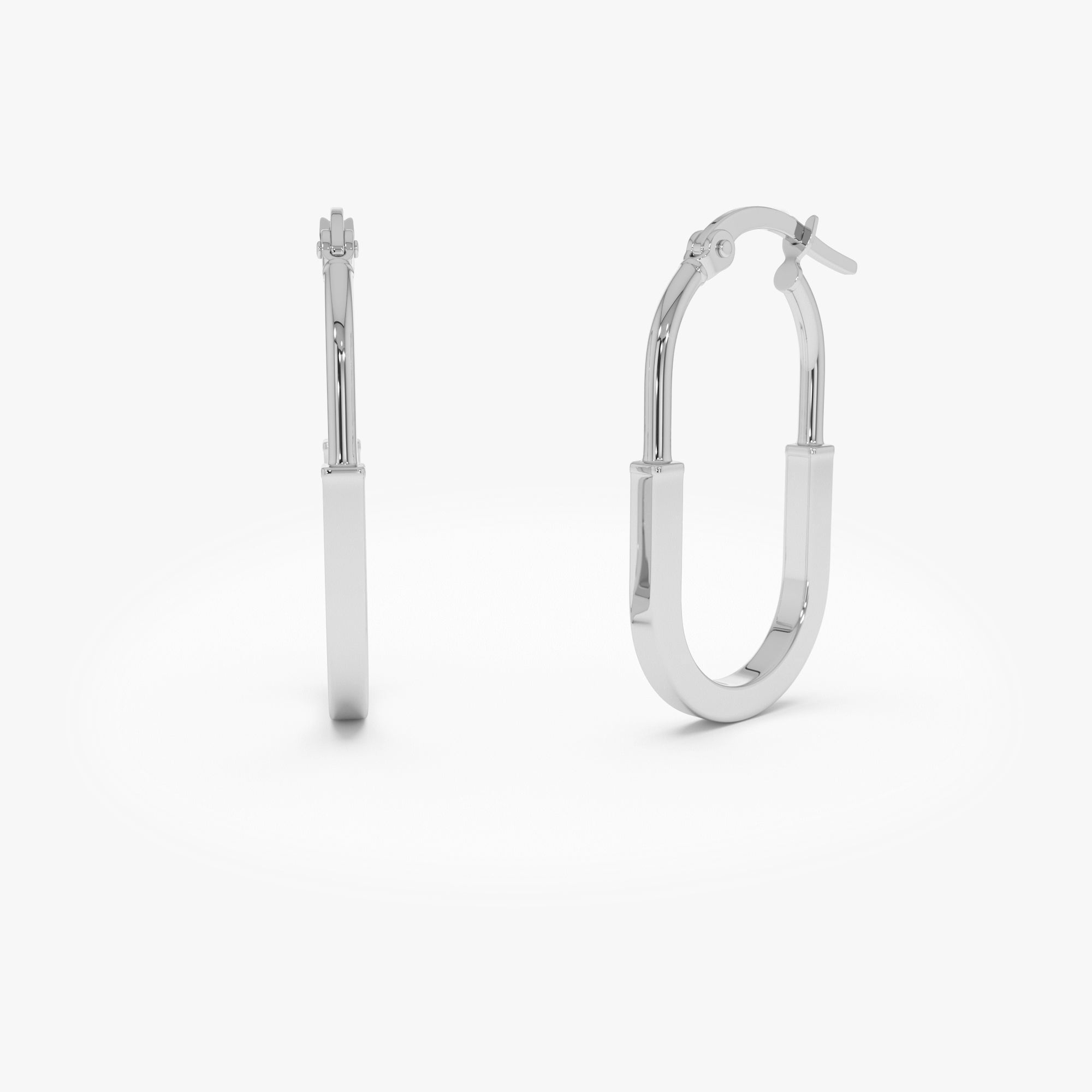 Flat Edge Hoop Earrings