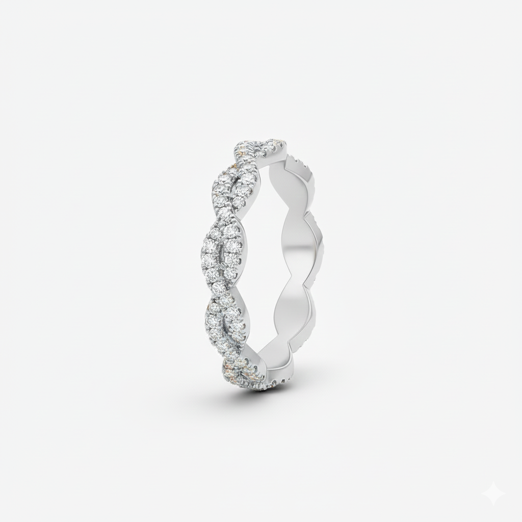 Infinity Diamond Eternity Wedding Band