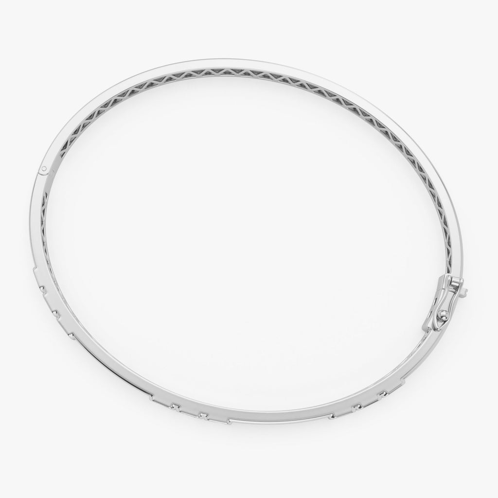 Emerald Cut Bezel Setting Bangle