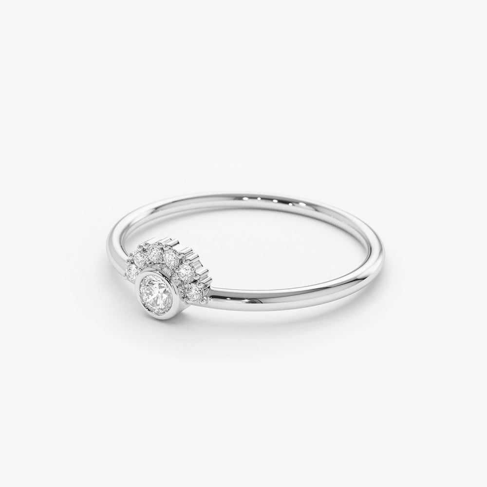Half Halo Diamond Ring