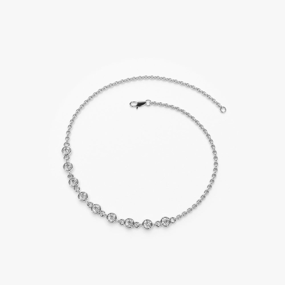 Bezel Set Diamond Bracelet