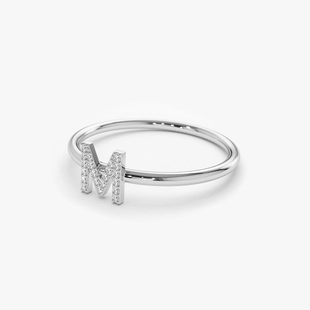 Diamond Initial Ring