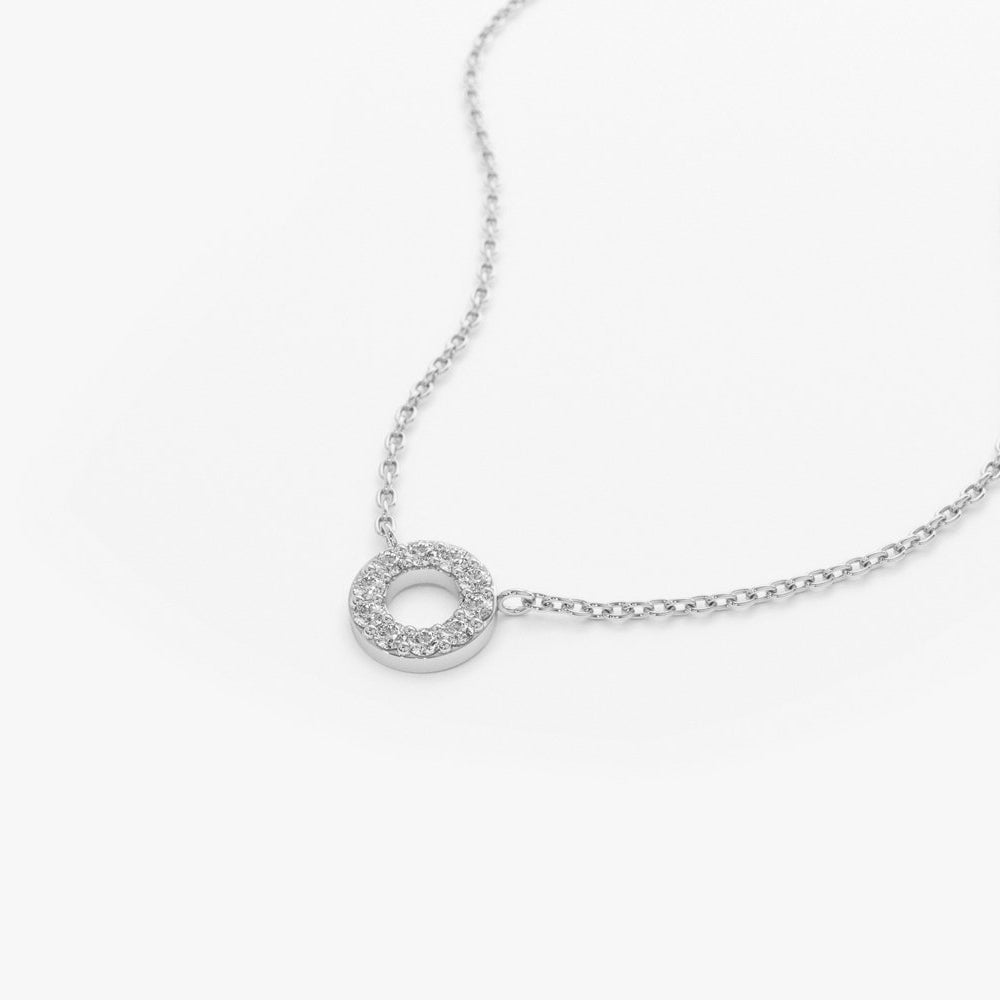 Mini Diamond Circle Necklace