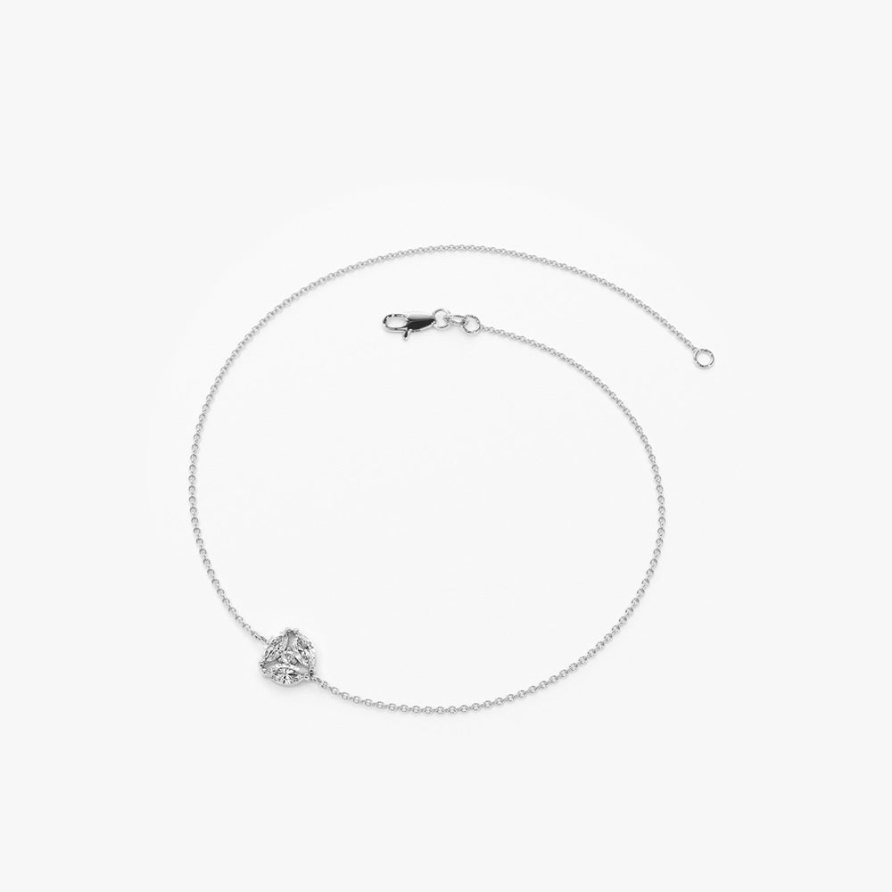 Marquise Diamond Cluster Bracelet