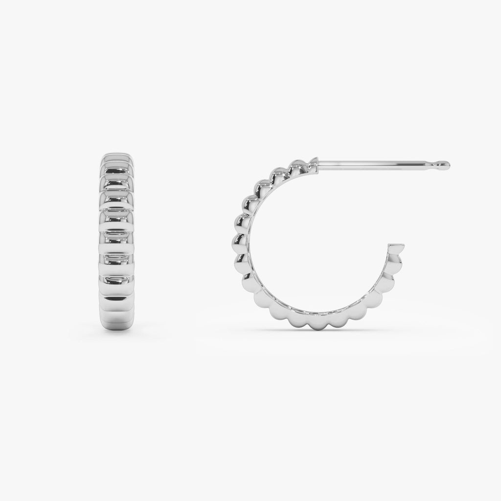 Bubble C Hoop Earrings