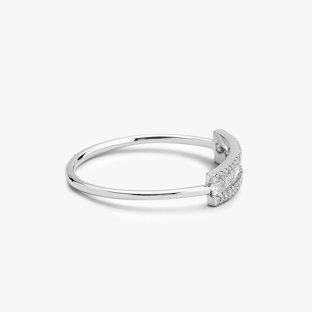 Horizontal Baguette Diamond Ring