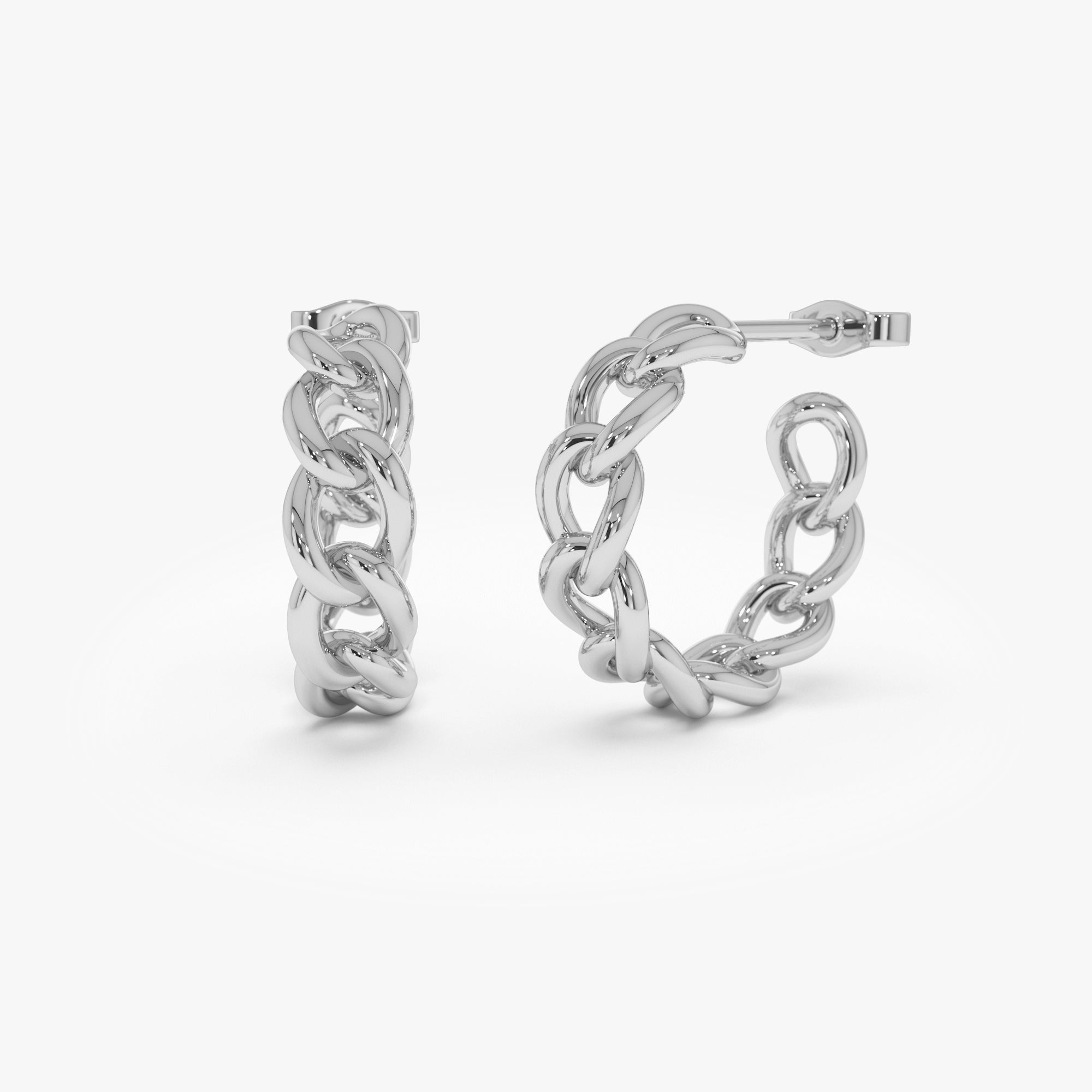 Chain Link Statement Hoop Earrings