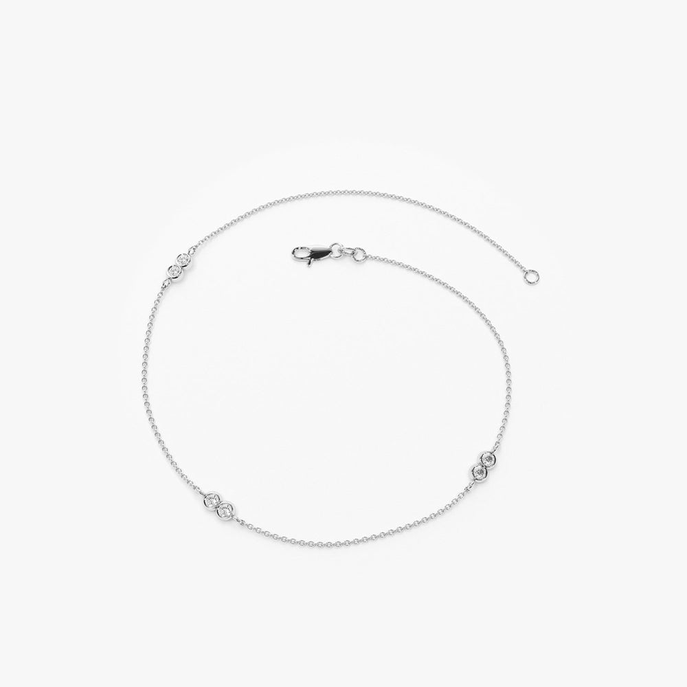 Double Diamond Station Bracelet