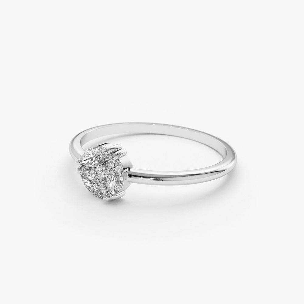 Marquise Diamond Cluster Ring