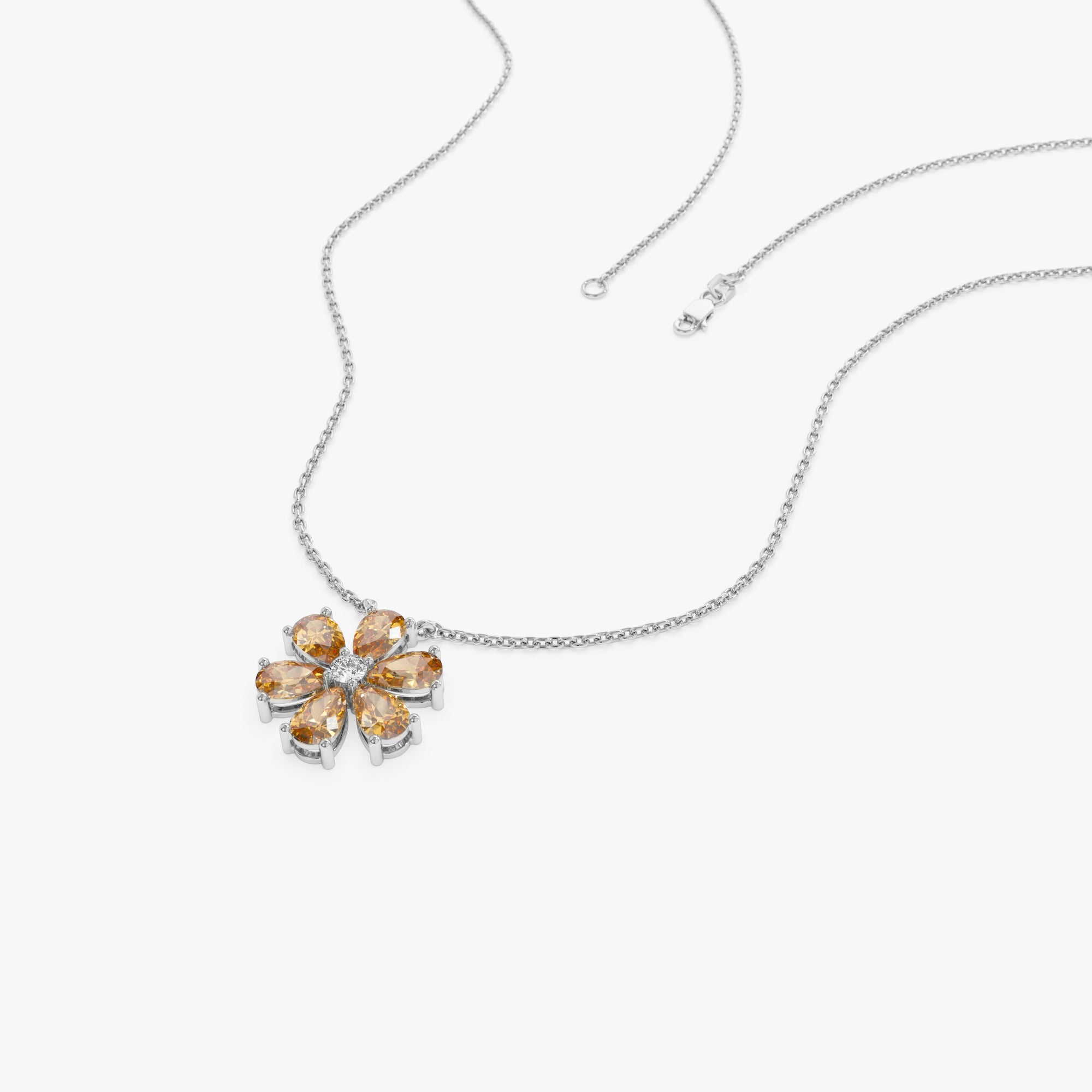 Citrine Flower Necklace