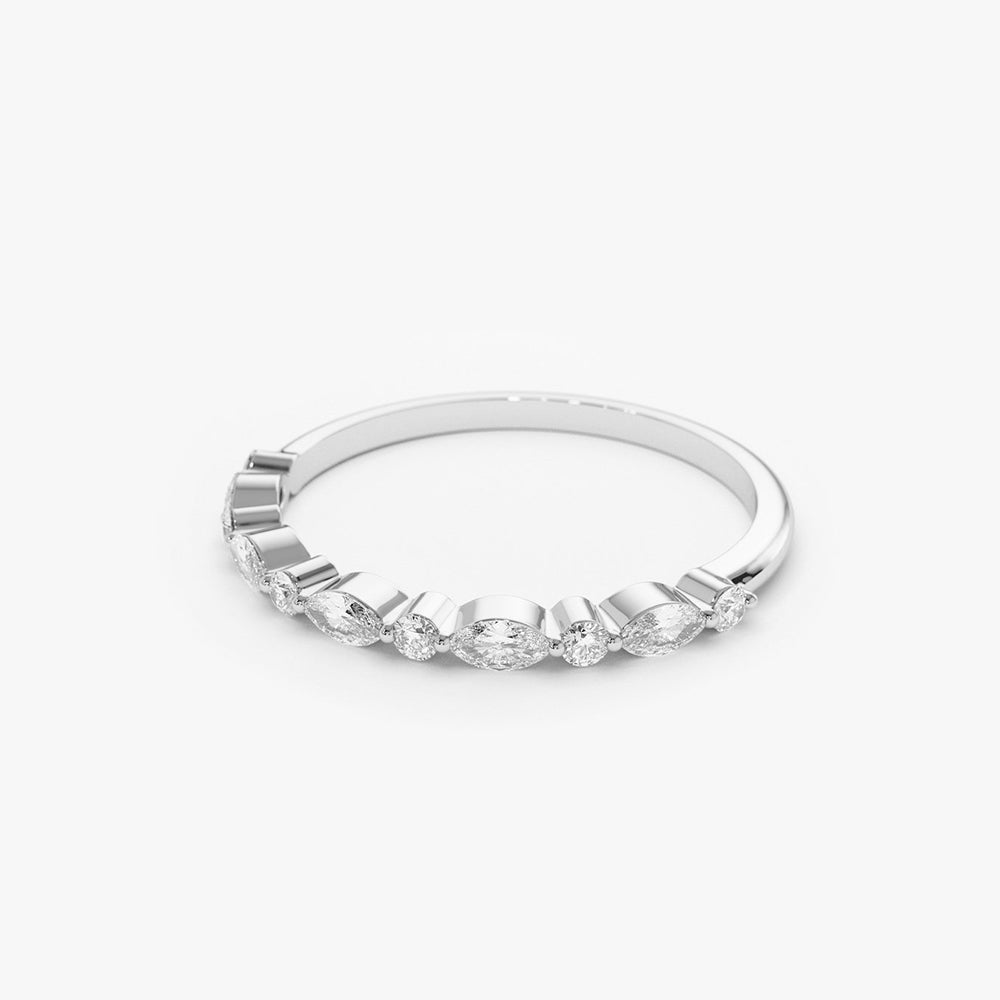 Marquise and Round Diamond Ring
