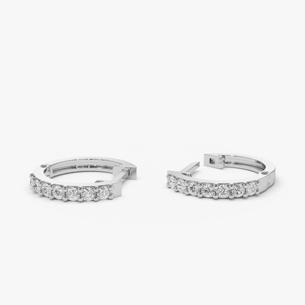 Diamond Hoop Earrings