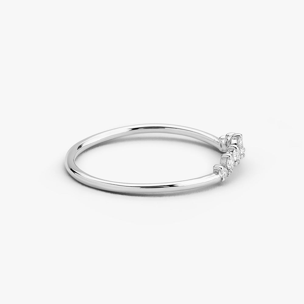 Curved Diamond Ring