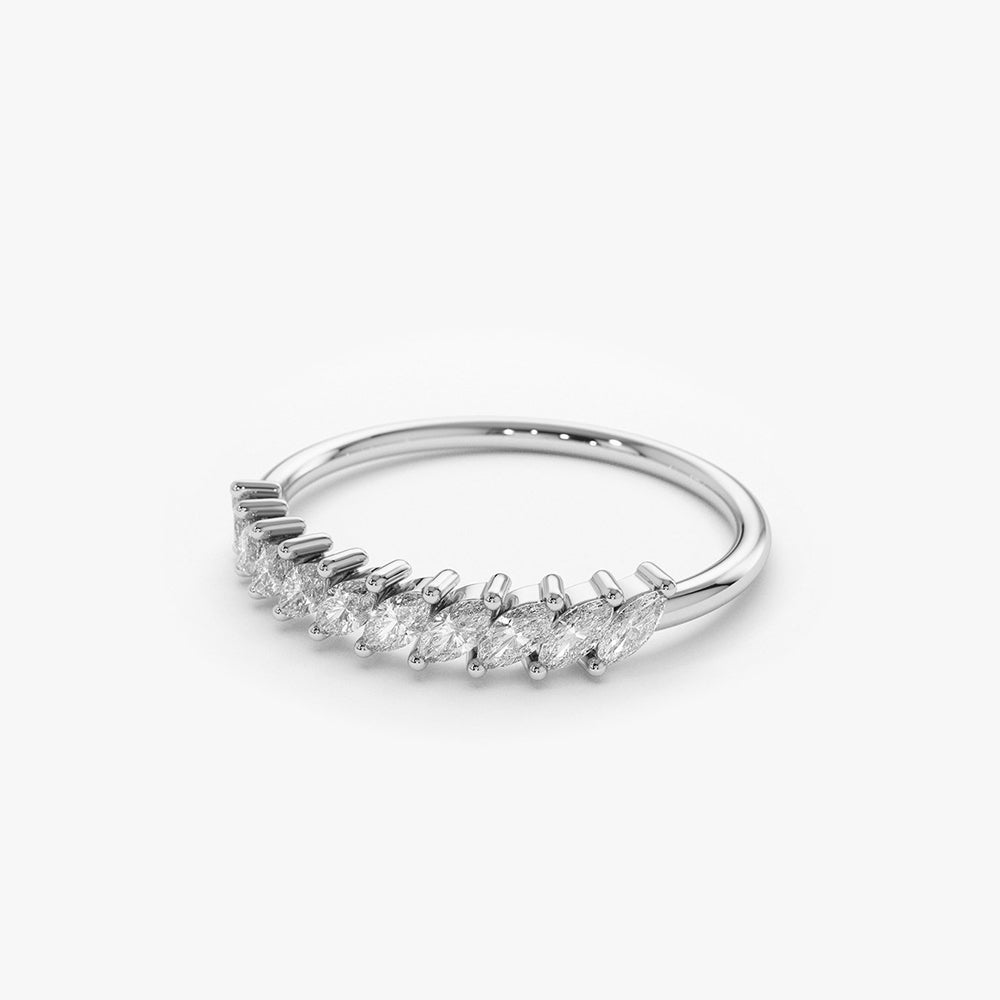 Domino Marquise Wedding Band