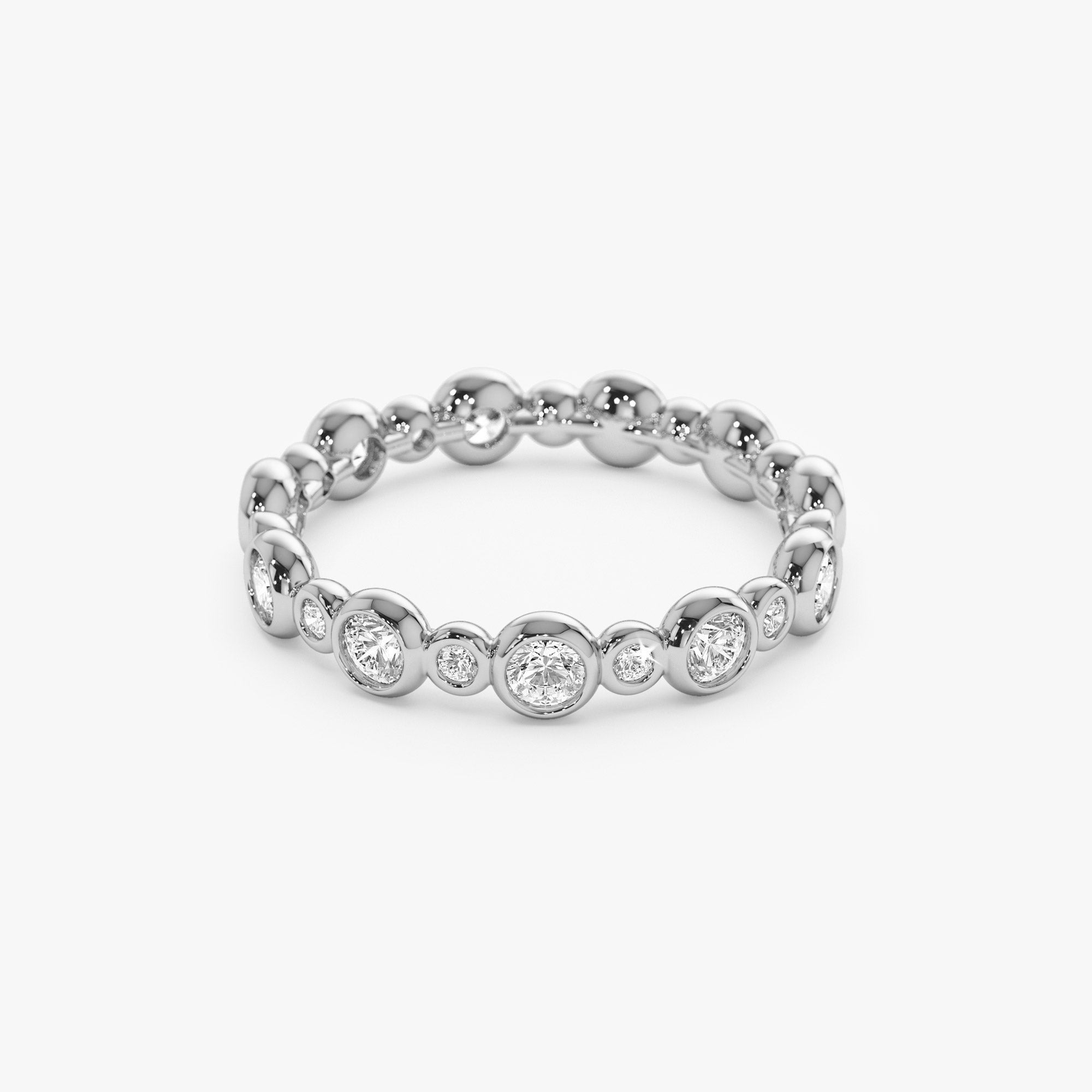 Bubble Diamond 3/4 Eternity Wedding Ring